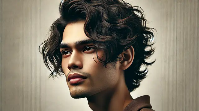 Gaya rambut Wavy Two Block (Foto: Rizka Nur Laily via ChatGPT)