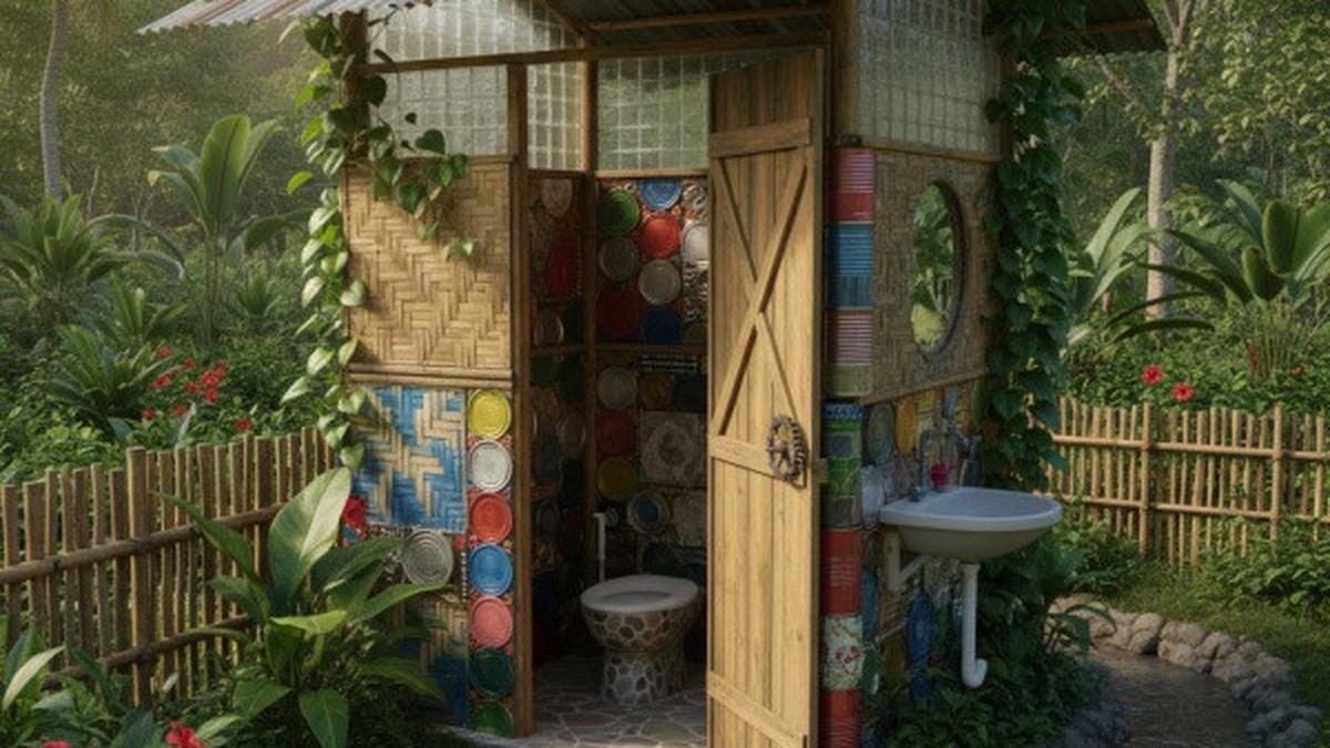 7 Desain Toilet Outdoor di Desa yang Asri tapi Tetap Indah, Bersih dan Nyaman Digunakan