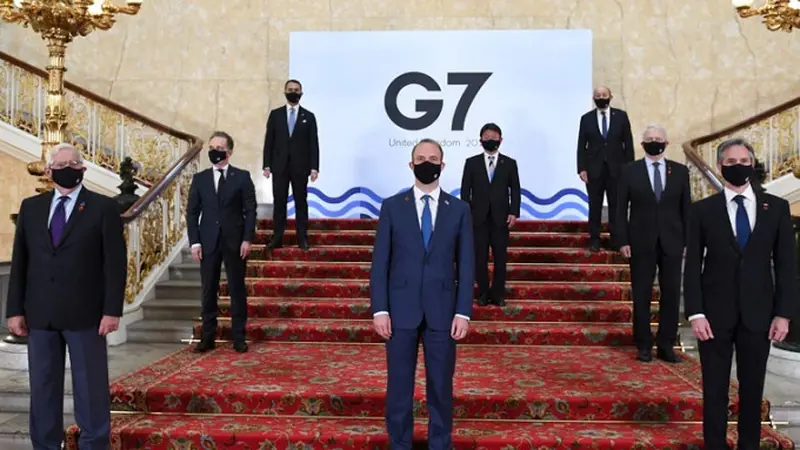 Para Menlu negara kelompok G7 di London, Inggris (AP)