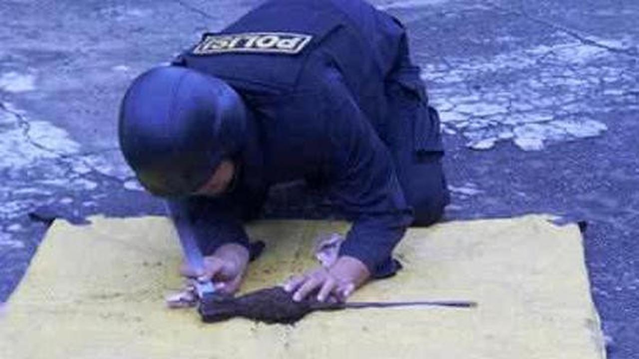Gegana ledakkan mortir sisa Perang Dunia II