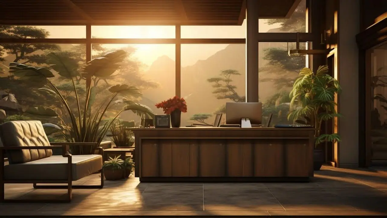 Model Rumah Modern Tropis dengan Taman di Tengah, Bikin Suasana Tenang dan Asri
