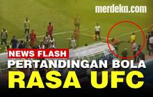 VIDEO: Baku Hantam di Liga 2 Indonesia, Satu Pemain Dikejar Sampai Putari Lapangan