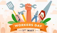 Ilustrasi Hari Buruh Internasional 1 Mei. (Image by freepik)