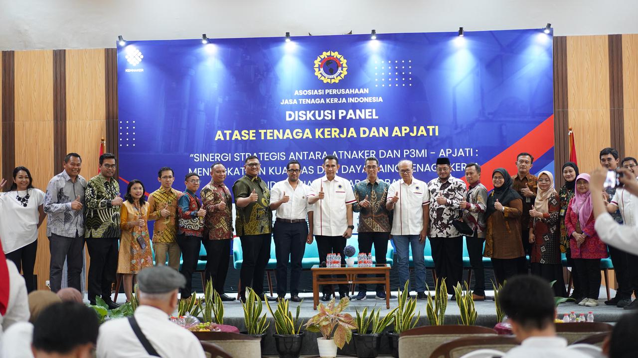 Diskusi panel dengan tema Sinergi Strategis antara ATNAKER dan P3MI-APJATI: Meningkatkan Kualitas dan Daya Saing Tenaga Kerja Indonesia di Pasar Global. (Liputan6.com/ ist)