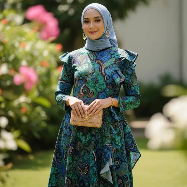 Model Batik Wanita untuk Lebaran (Image by Gemini AI)