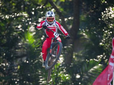 Cabang olahraga (cabor) balap sepeda berhasil menyumbangkan medali pertama untuk Tim Indonesia di SEA Games 2025 Thailand. (Foto: NOC Indonesia/Tetuko Mediantoro)