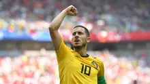 Gelandang Chelsea, Eden Hazard, kemungkinan besar bakal menjadi salah satu pemain bintang yang berganti klub pada musim panas 2018. (AFP/Yuri Cortez)