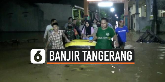 VIDEO: Banjir Kiriman, Perumahan di Kabupaten Tangerang Terendam