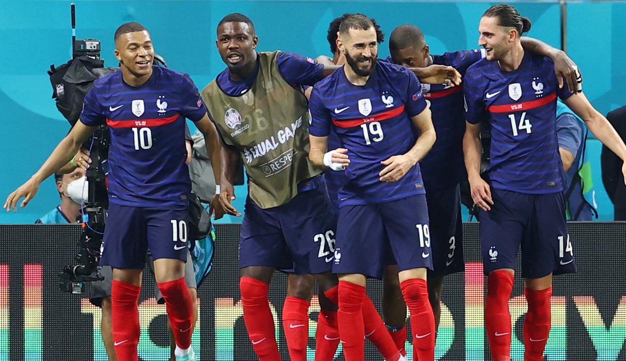 Skuad Les Bleus datang ke Qatar dengan kekuatan penuh. Juara bertahan Piala Dunia ini memiliki skuad mencapai 1,08 miliar euro atau Rp17,3 triliun. (AFP/Marko Djurica)