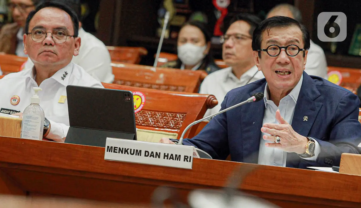 Yasonna juga berharap, pembahasan RUU tentang Narkotika itu dapat dirampungkan sebelum tahun 2024 mendatang. (Liputan6.com/Faizal Fanani)