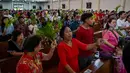 Minggu Palma menjadi bagian tak terpisahkan dari Pekan Suci yang mempersiapkan umat Katolik untuk perayaan Paskah, kebangkitan Yesus Kristus. (JUNI KRISWANTO/AFP)