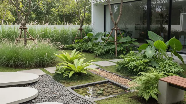 Inspirasi Rain Garden untuk Rumah Minimalis/AI Generated