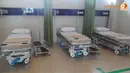 Tempat tidur perawatan di lantai bawah RS Pertamedika Sentul City, Jawa Barat. (Liputan6.com/Aditya Eka Prawira)