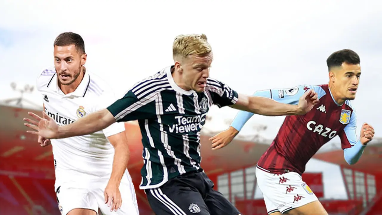 Ilustrasi - Eden Hazard, Donny van de Beek, Philippe Coutinho