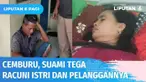 Seorang wanita di Mojokerto menjadi korban keracunan ulah suaminya sendiri. Sang suami mengaku cemburu lantaran sang istri melayani pelanggan warung miliknya. Selain meracuni sang istri, pelaku juga meracuni pelanggannya.
