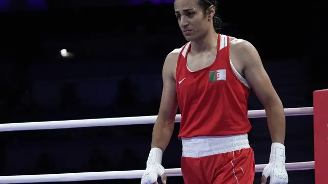 Imane Khelif. (AP Photo/John Locher)