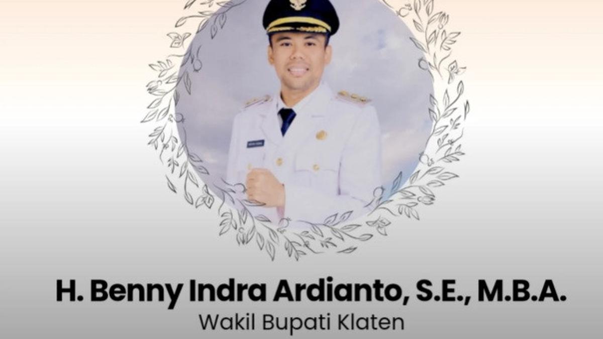 Wakil Bupati Klaten Benny Indra Ardianto Meninggal Dunia