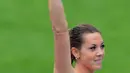 Tahun 2014, Katharina Bauer menempati peringkat ketiga pada Women Final di European Athletics Team Championships di Braunschweig. (AFP/DPA/Peter Steffen)