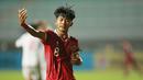 Arkhan Kaka menjelma menjadi mesin gol Timnas Indonesia U-17 di Kualifikasi Piala Asia U-17 2023. Pemain berusia 15 tahun itu telah mendulang enam gol dalam dua pertandingan yang sudah dijalani. (Bola.com/M Iqbal Ichsan)
