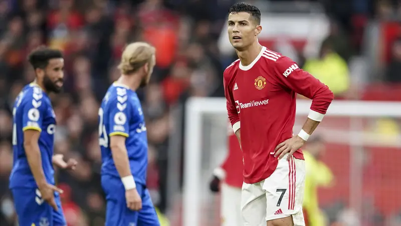 Foto: Cristiano Ronaldo Tidak Starter, Manchester United Ditahan Imbang 1-1 Everton di Liga Inggris