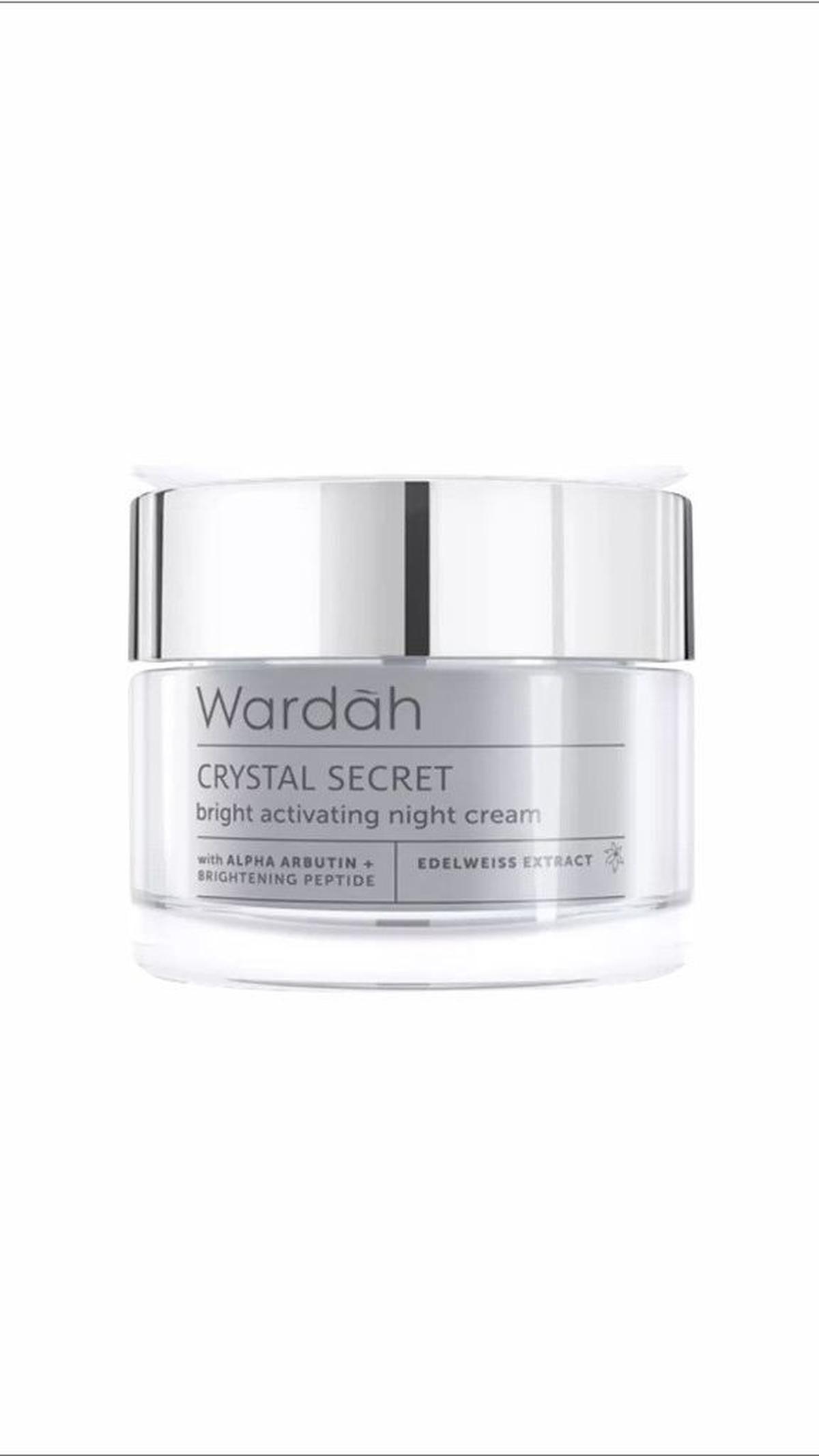 1. Wardah Crystal Secret Bright Activating Night Cream<br>