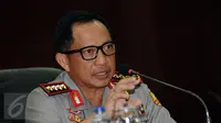 Kapolri Jenderal Tito Karnavian memberi keterangan saat rilis kasus Ahok di Gedung Rupatama, Mabes Polri, Jakarta, Selasa (16/11). (Liputan6.com/Helmi Fitriansyah)