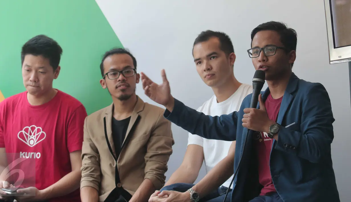 Para pendiri perusahaan rintisan (startup) dari Indonesia saat berbagi pengalaman belajar dengan Google di kawasan Senayan, Kamis (3/3/2016). Google berkomitmen untuk melatih 100.000 pengembang di Indonesia hingga 2020. (Liputan6.com/Angga Yuniar)