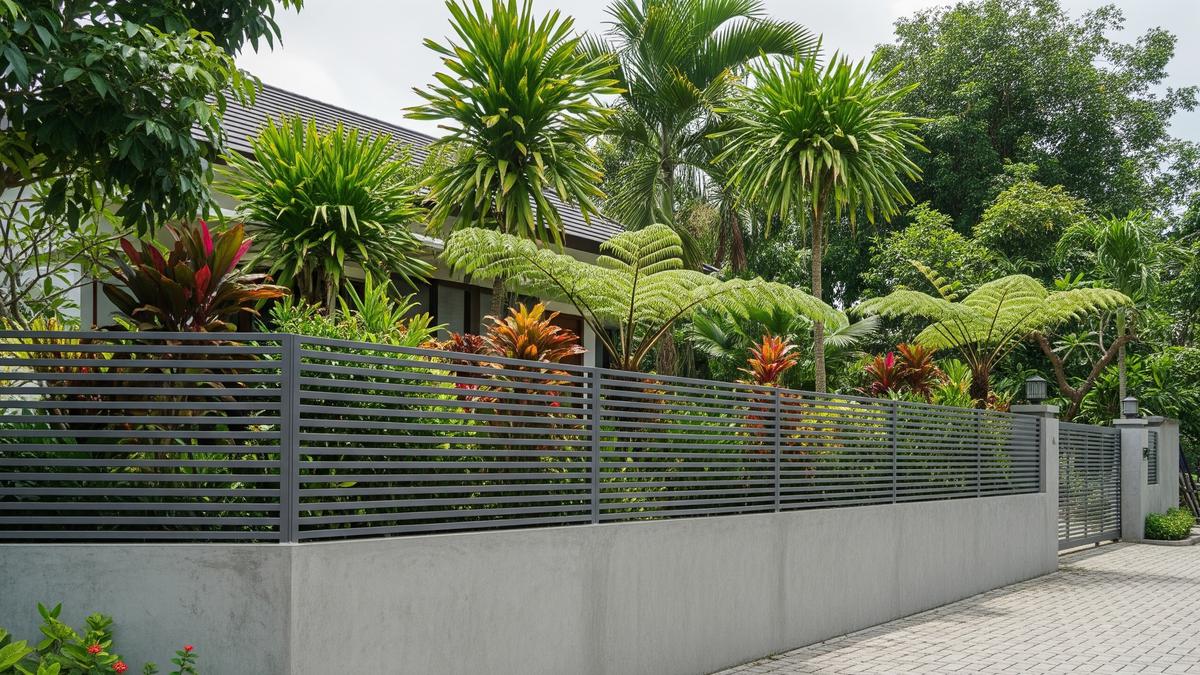 12 Inspirasi Desain Pagar Rumah Semi Tertutup untuk Lingkungan Banyak Ular, Aman, Estetik, dan Efisien