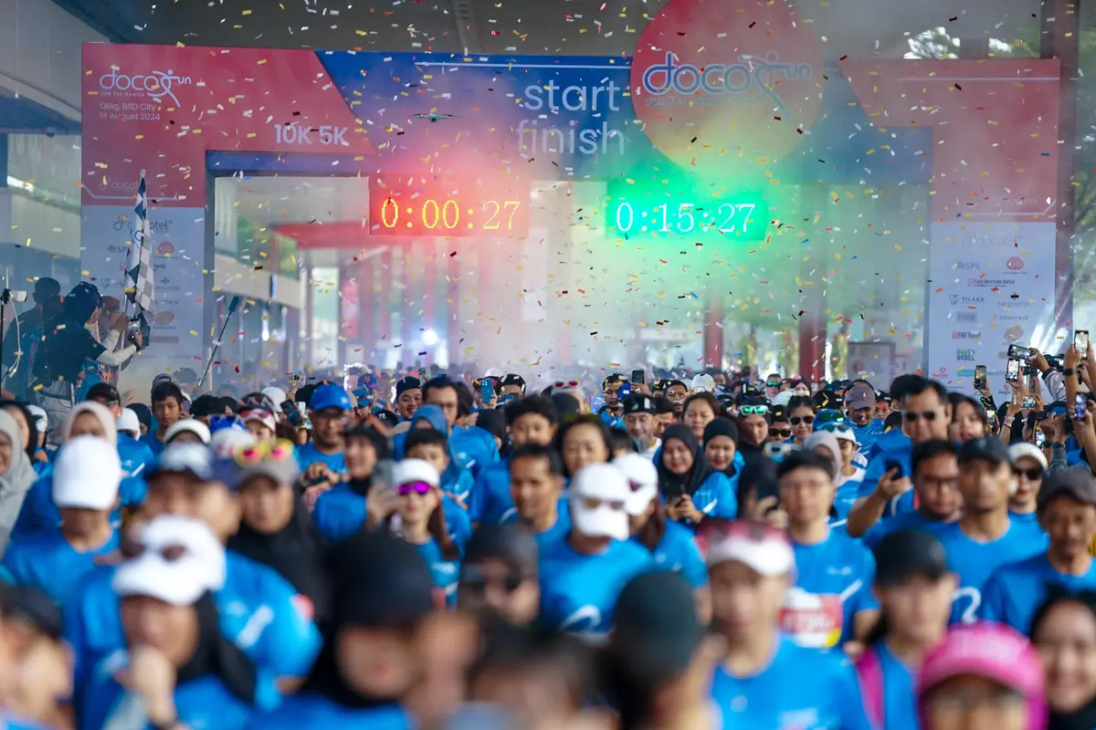 Peserta lomba lari Docorun Run For Health 2024