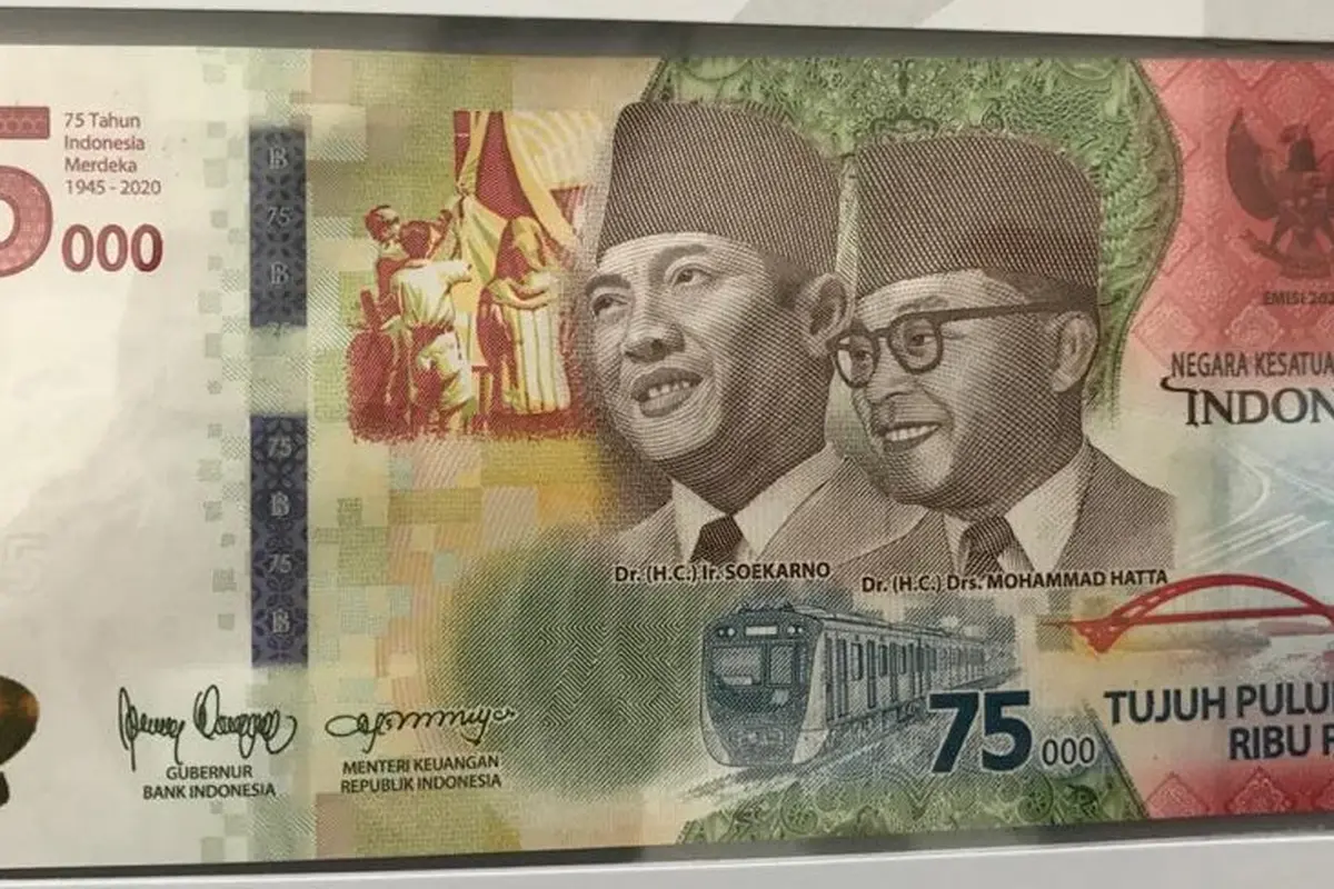 Uang baru edisi khusus Kemerdekaan Indonesia.