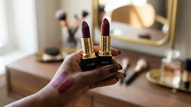 Ilustrasi Lipstik Warna Plum dan Berry/AI Generated