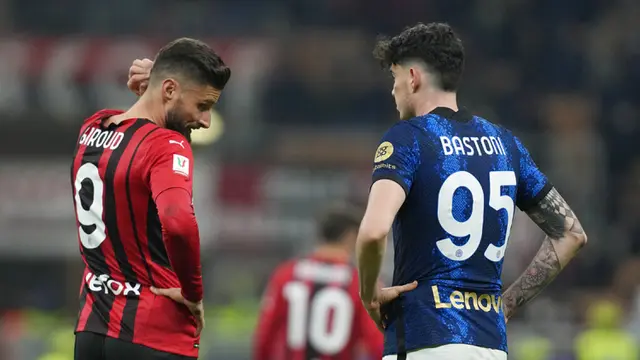 FOTO: AC Milan Main Imbang Lawan Inter Milan di San Siro