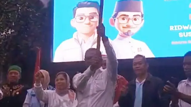 Relawan Pergerakan Warga Indonesia Raya (Perwira) memberikan dukungan kepada calon gubernur (cagub) dan wakil gubernur (cawagub) Jakarta 2024 nomor urut 01, Ridwan Kamil dan Suswono (Rido) (Istimewa)
