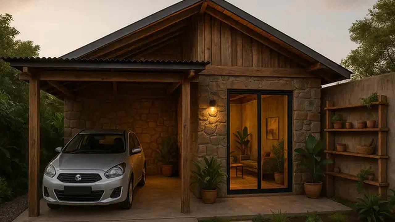 7 Desain Rumah Type 21 dengan Garasi, Fungsional untuk Motor dan Mobil