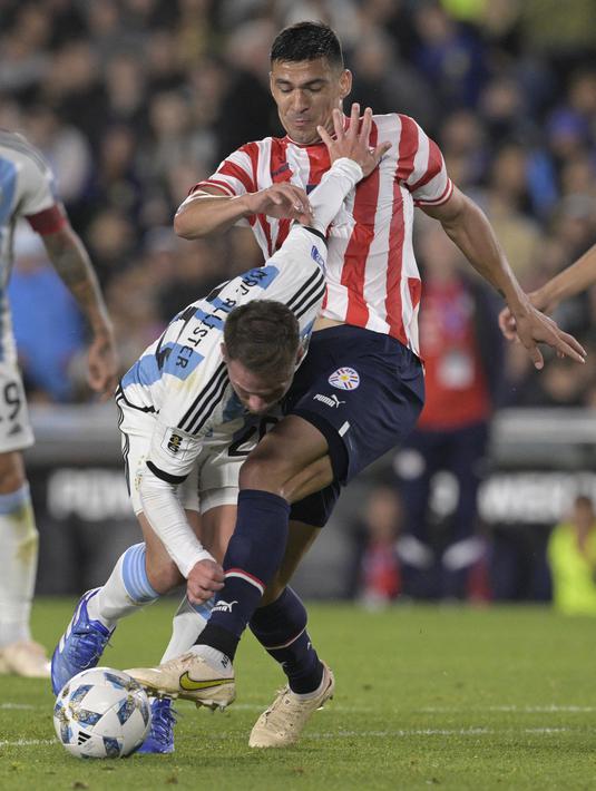 Hasil ini membuat Argentina melanjutkan aksi sempurna mereka di Kualifikasi Piala Dunia 2026. (JUAN MABROMATA / AFP)