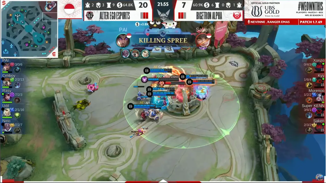 Hasil Playoff MPL ID S11: Alter Ego Pulangkan Bigetron Alpha dengan Skor 3-2