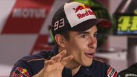 Marc Marquez tak gembira berlebihan menyikapi kesuksesan mengukir waktu lap tercepat pada sesi latihan bebas kedua MotoGP Argentina. 