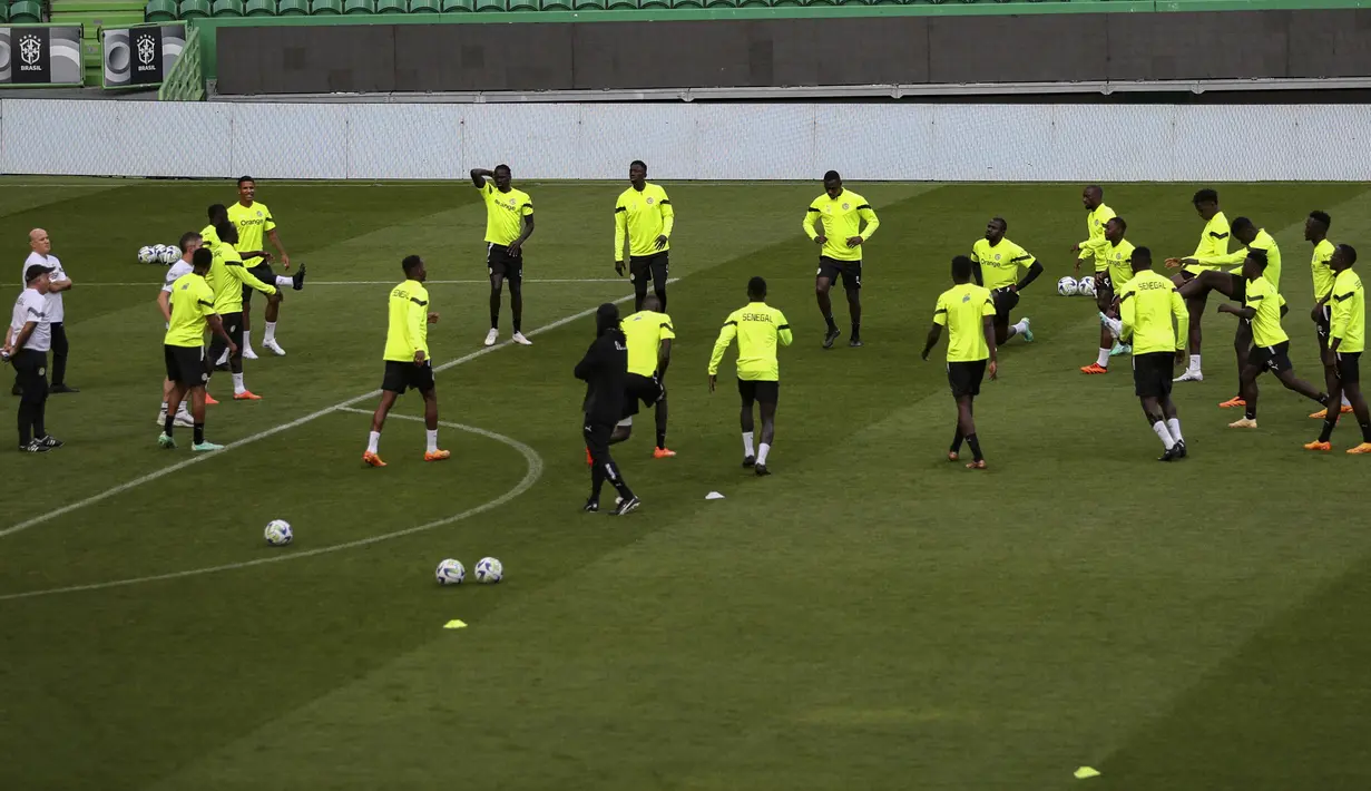 Senegal baru bermain di kualifikasi Piala Afrika 2025 menghadapi Benin. (Photo by CARLOS COSTA / AFP)