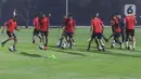 Namun, hanya 14 pemain, termasuk dua kiper, yang terlihat hadir pada sesi latihan pertama ini. (Liputan6.com/Herman Zakharia)