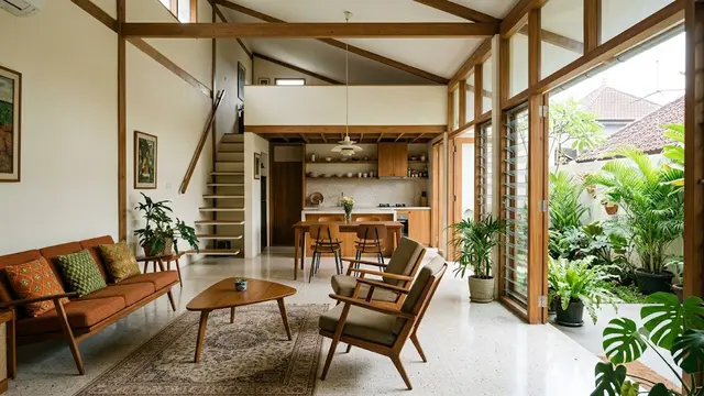 Desain Rumah Jengki dengan Tata Ruang Terbuka