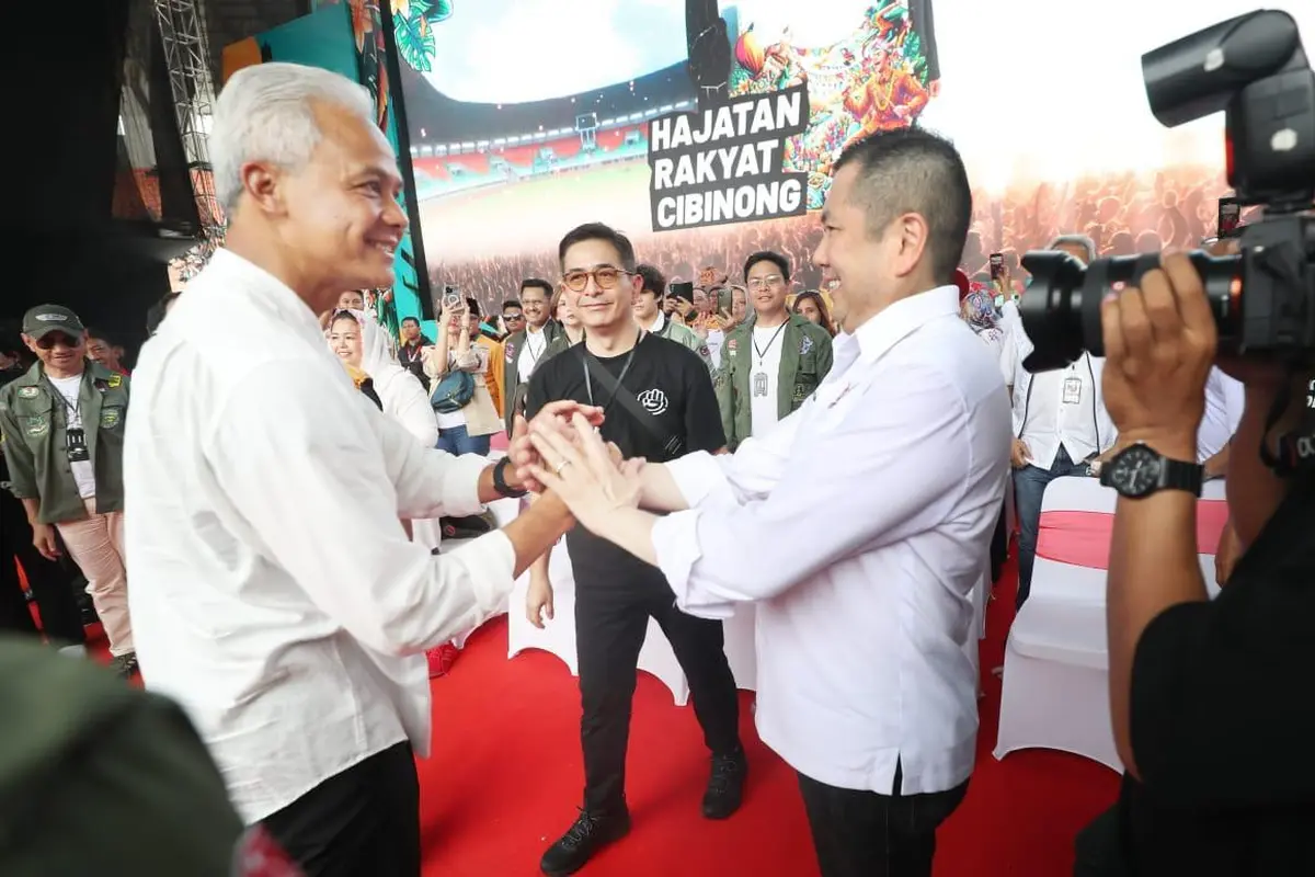Ketua Umum DPP Partai Perindo Hary Tanoesoedibjo (HT) dan capres nomor urut 3, Ganjar Pranowo (Istimewa)