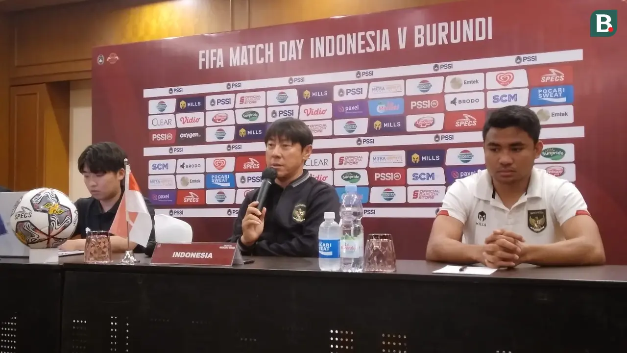 Konferensi pers Timnas Indonesia Vs Timnas Burundi