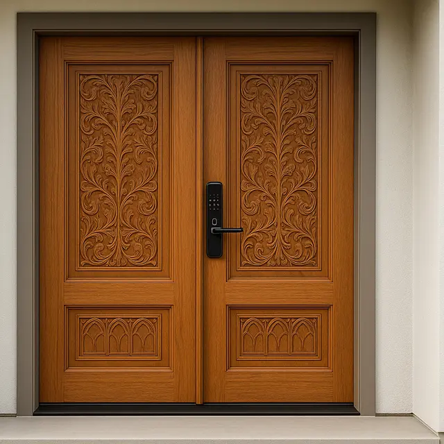 Inspirasi Model Pintu Kupu Tarung Kayu Jati