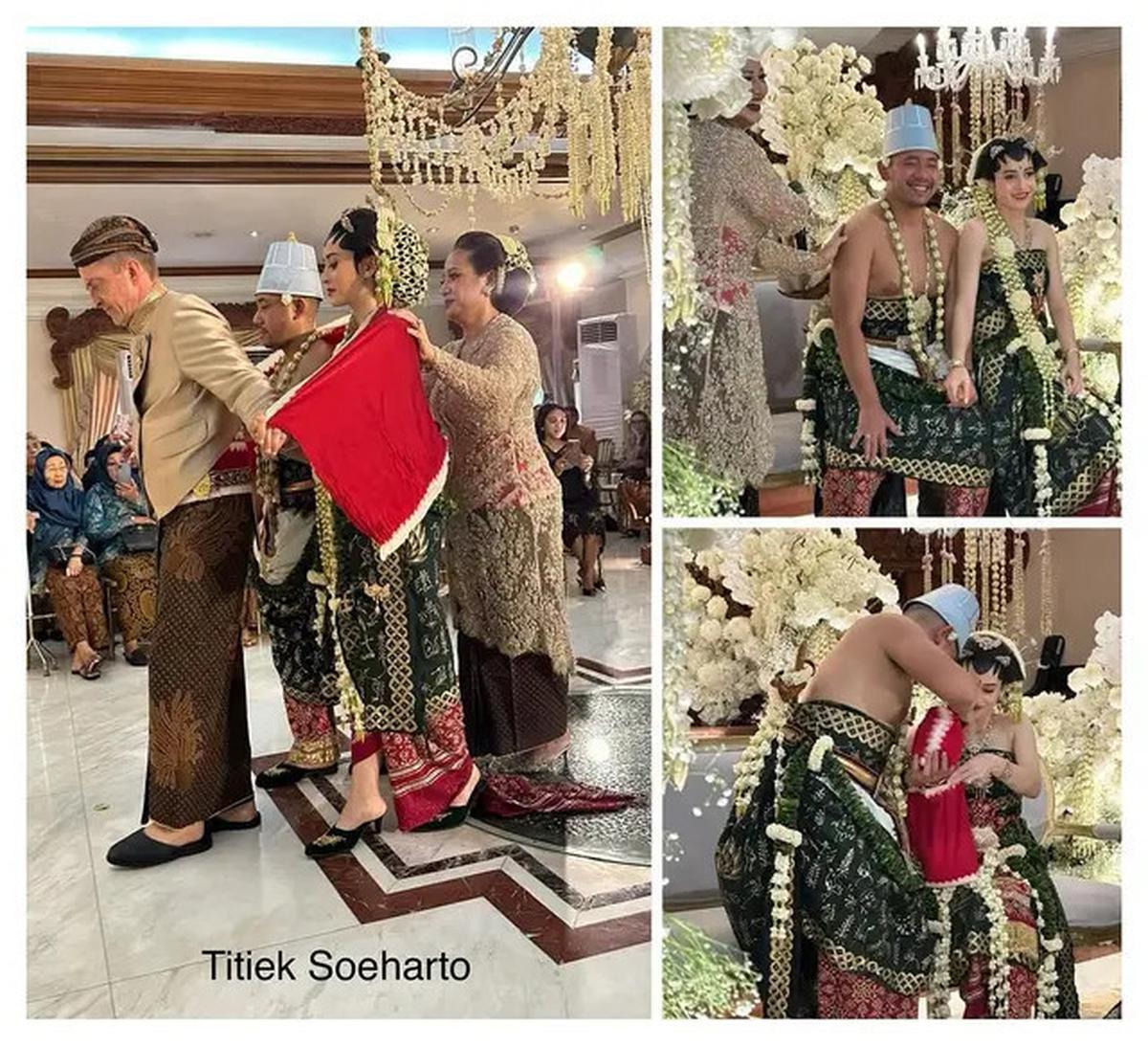 Potret Titiek Soeharto Hadiri Pernikahan Putra Ari Sigit, Kental Adat Jawa