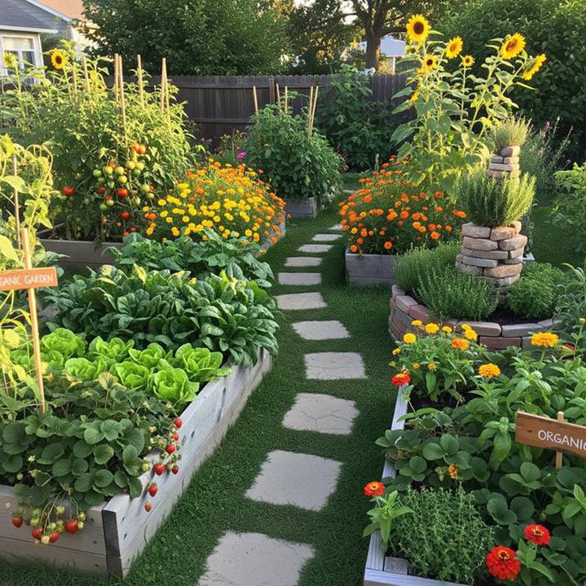 10 Konsep Kebun Rumah Campuran Tanaman Hias dan Sayur, Solusi Cerdas Lahan Sempit