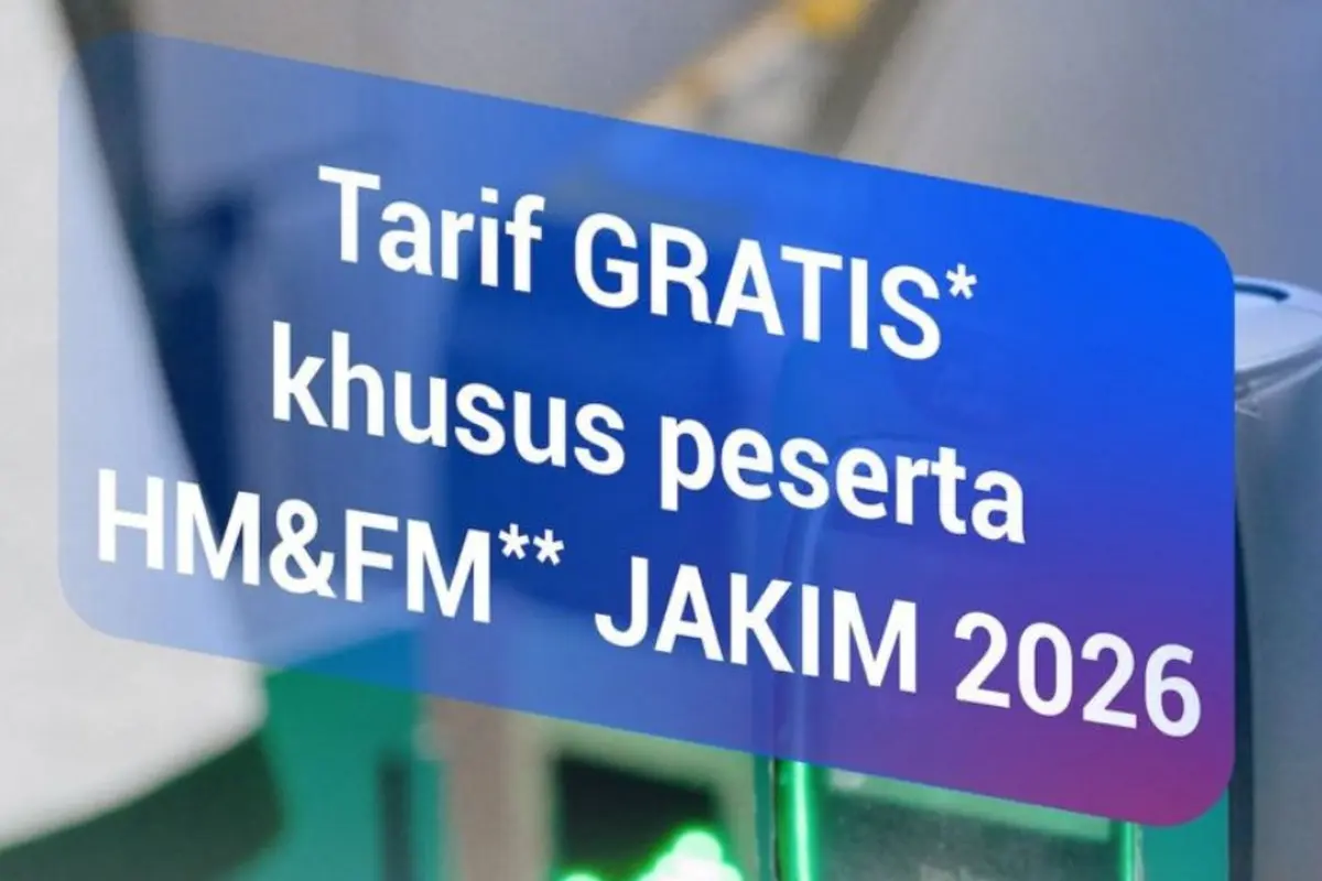 Pengumuman MRT Jakarta memberlakukan tarif gratis bagi peserta marathon untuk mendukung mobilitas masyarakat dan peserta Jakarta International Marathon (JAKIM) 2026.