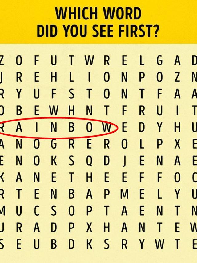 Kata Pertama yang Kamu Temukan dalam Gambar Acak Ini Dapat Ungkap Kepribadianmu