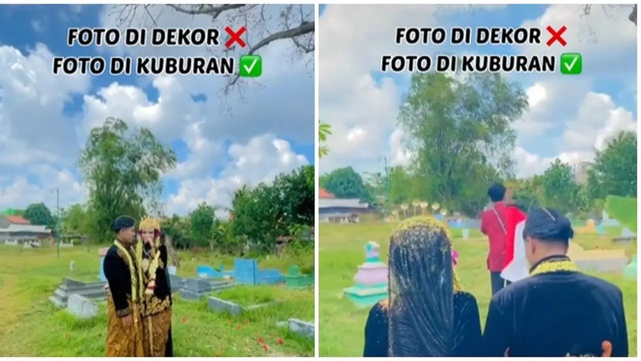 Viral Pengantin Pemotretan di Kuburan, Tuai Beragam Komentar Netizen
