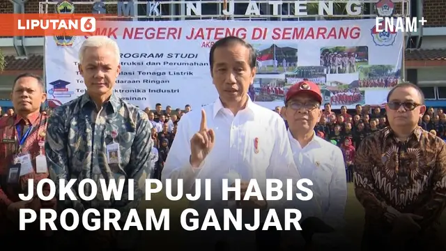 Presiden Jokowi Sanjung Program SMKN Jateng Ganjar Pranowo