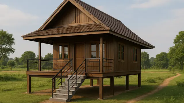 Desain Rumah Sederhana tapi Terlihat Mewah 2 Kamar di Kampung